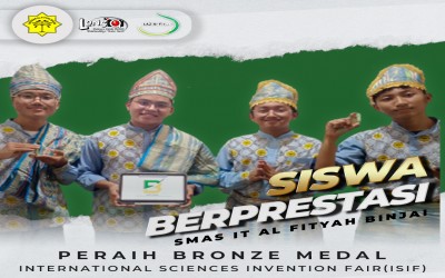 Siswa SMA Swasta Islam Terpadu Al Fityah Binjai Meraih Bronze Medal pada Kompetisi International